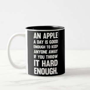 Taza Bicolor Cita divertida de Apple. chiste sarcástico ph
