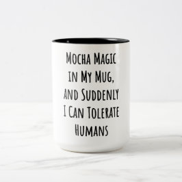Taza Bicolor Cita divertida de café dice