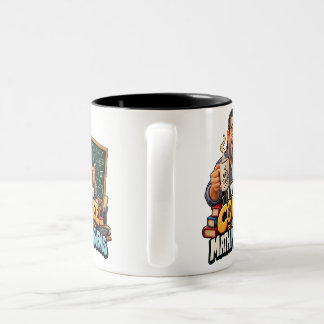 Taza Bicolor Cita divertida de café para profesor de matemática