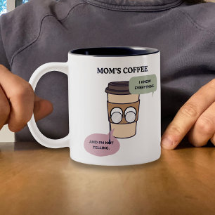 Taza Bicolor Cita divertida de conocimiento secreto de mamá de