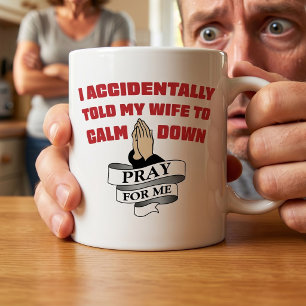 Taza Bicolor Cita Divertida de Esposo - Reza por Mí