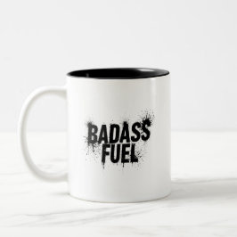 Taza Bicolor Cita divertida de moda sobre el combustible Badass
