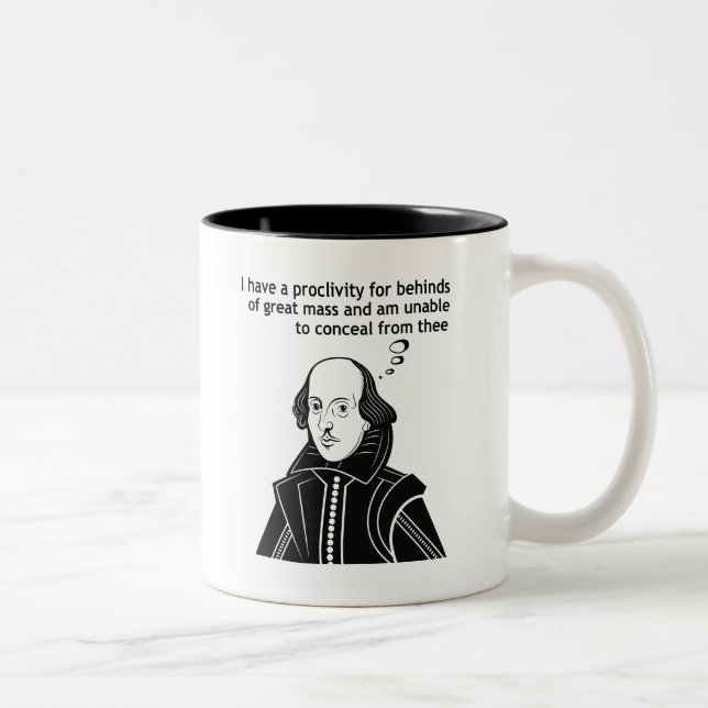 Taza Bicolor Cita divertida de Shakespeare (Derecha)
