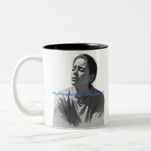 Taza Bicolor Cita Divertida de Terapia-Mi Terapeuta Dice que So