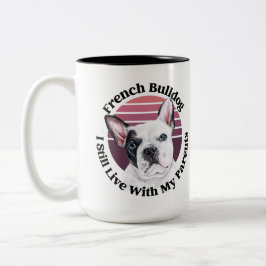 Taza Bicolor Cita divertida del Bulldog francés de dos tonos de