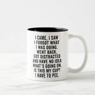 Taza Bicolor Cita divertida para ancianos, sarcástica y antigua