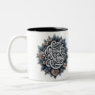 Taza Bicolor Cita floral inspiradora