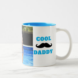 Taza Bicolor Cita genial del papá Foto del día del padre