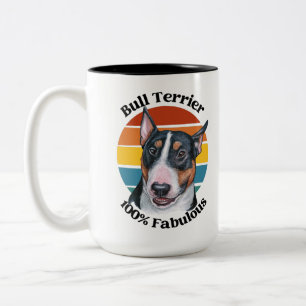 Taza Bicolor Cita graciosa de Bull Terrier de dos tonos café Mu