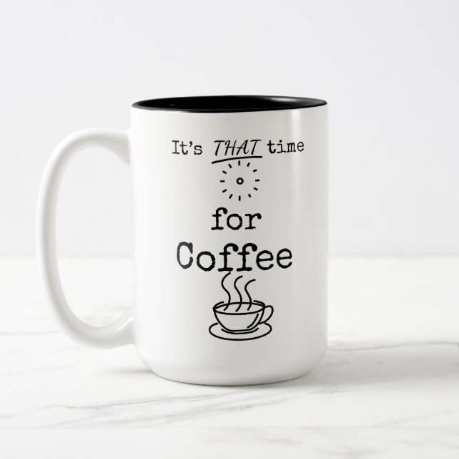 Taza Bicolor Cita graciosa de COFFEE moderna (Izquierda)