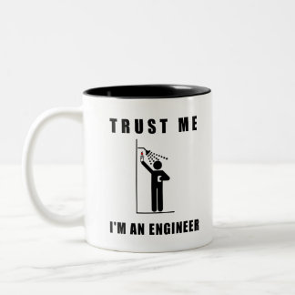 Taza Bicolor Cita graciosa de ingeniero para un regalo