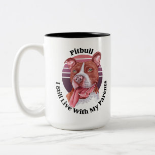 Taza Bicolor Cita graciosa de Pitbull de dos tonos de café Mug