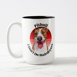 Taza Bicolor Cita graciosa de Pitbull de dos tonos de café Mug