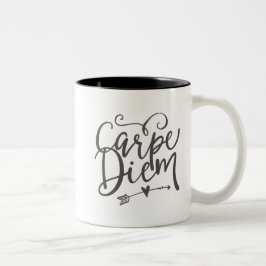 Taza Bicolor Cita inspiradora Carpe Diem Sieze El Día