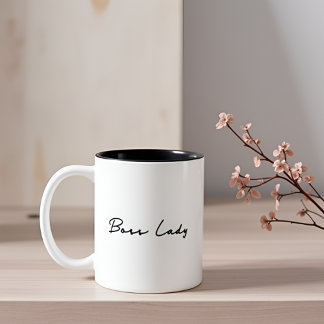 Taza Bicolor Cita Inspiradora de Boss Lady