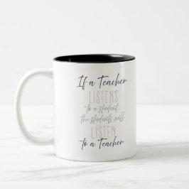 Taza Bicolor Cita inspiradora para maestros, grandes maestros e