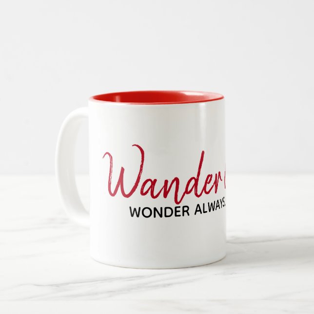 Taza Bicolor Cita inspiradora Sobre Blanco (Anverso izquierdo)