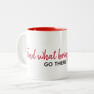 Taza Bicolor Cita inspiradora Sobre Blanco