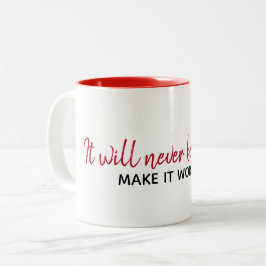 Taza Bicolor Cita inspiradora Sobre Blanco