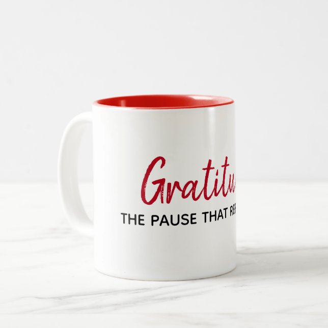 Taza Bicolor Cita inspiradora Sobre Blanco (Anverso izquierdo)