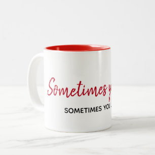 Taza Bicolor Cita inspiradora Sobre El Café Blanco De Dos Tonos