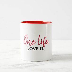 Taza Bicolor Cita inspiradora Sobre La Mug Blanca