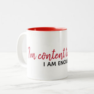 Taza Bicolor Cita inspiradora Sobre La Mug Blanca