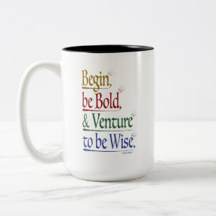 Taza Bicolor Cita mágica de Horace 15 oz. Mug De Dos Tonos