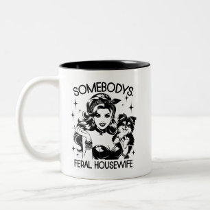Taza Bicolor Cita sarcástica divertida de Glam Chica retro de l