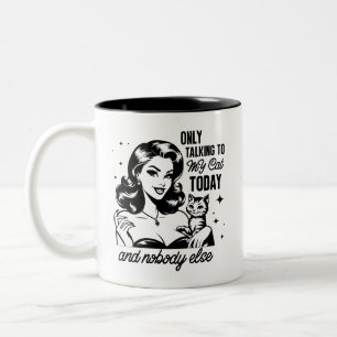 Taza Bicolor Cita sarcástica divertida de Glam Chica retro de l