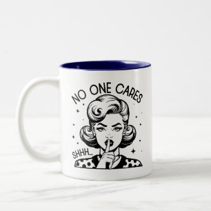 Taza Bicolor Cita sarcástica divertida de Glam Chica retro de l