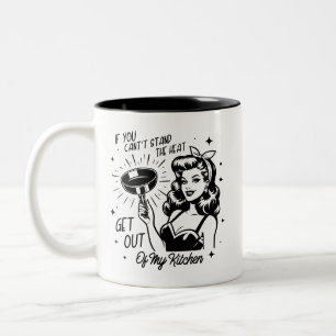 Taza Bicolor Cita sarcástica divertida de Glam Chica retro de l