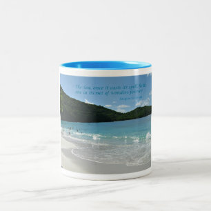 Taza Bicolor Cita sobre el mar