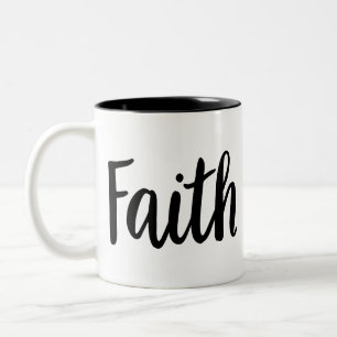 Taza Bicolor Citas cristianas estéticas de Faith Gospel Graphi
