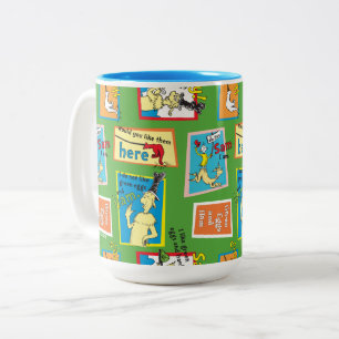 Taza Bicolor Citas de la historia de Huevos Verdes y Jamón de D