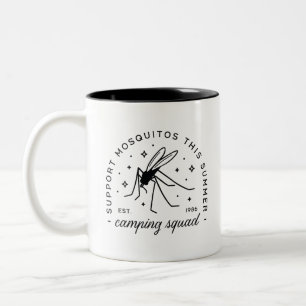 Taza Bicolor Citas divertidas de mosquitos de camping de verano