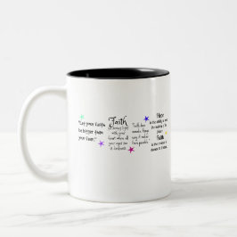 Taza Bicolor Citas inspiradoras sobre fe y esperanza