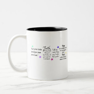 Taza Bicolor Citas inspiradoras sobre fe y esperanza