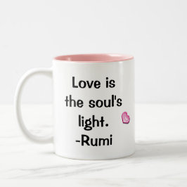 Taza Bicolor Citas: Love Is-Rumi Mug