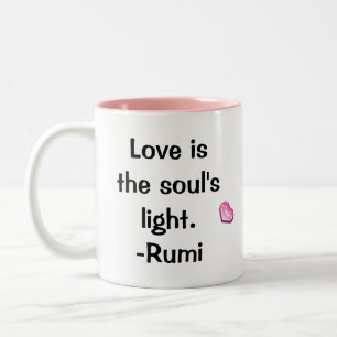Taza Bicolor Citas: Love Is-Rumi Mug