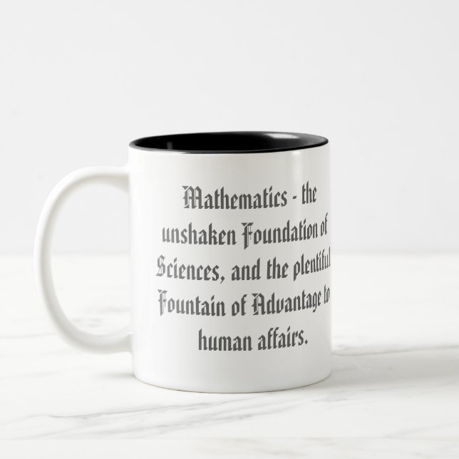 Taza Bicolor Citas matemáticas (Izquierda)
