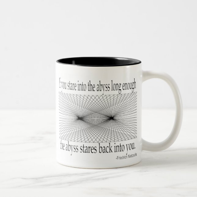 Taza Bicolor Citas - Nietzsche, abismo - (Derecha)