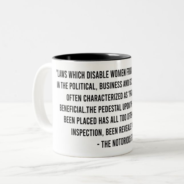 Taza Bicolor Citas Rbg, Rbg Mug, Ruth Bader Ginsburg (Anverso izquierdo)