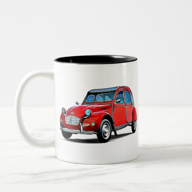 Taza Bicolor Citroen 2CV Personalizado (Izquierda)