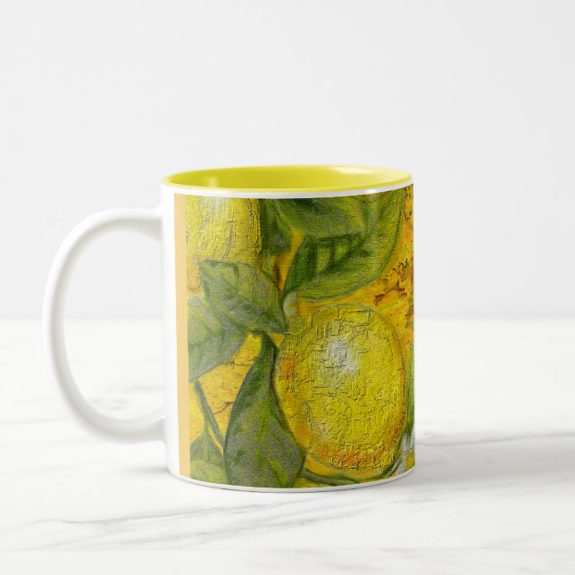 Taza Bicolor Citrus - Lemon Mug (Izquierda)