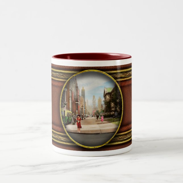 Taza Bicolor City - Chicago IL - La Magnífica Milla 1940 (Centro)