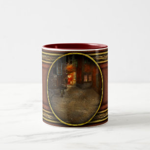 Taza Bicolor Ciudad - Alemania - En una calle de esquina 1904