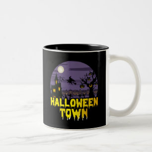 Taza Bicolor Ciudad de Halloween