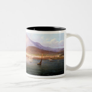 Taza Bicolor Ciudad de Hobart con el soporte Wellington,