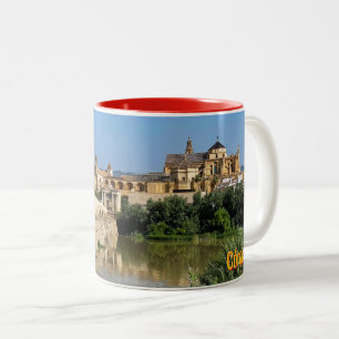 Taza Bicolor Ciudad hermosa Córdoba en España, viaje